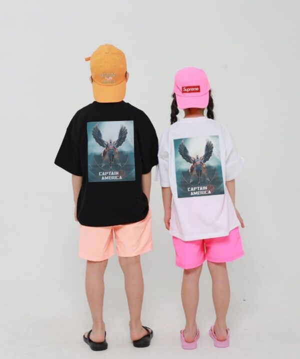 🇰🇷Ggomengem美國隊長親子寬Tee - Image 6