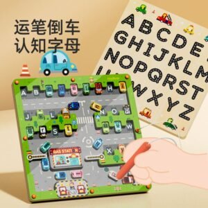 Mideer磁吸英文字母停車益智版