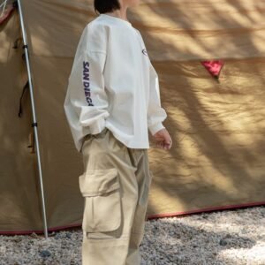 戶外透氣大口袋工裝束腳褲