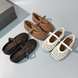 編織鏤空一字帶瑪莉珍鞋