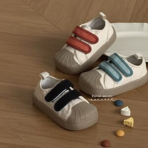 貝殼頭魔鬼粘帆布鞋