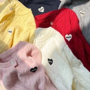 保暖麻花針織外套