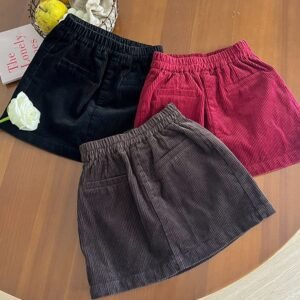 秋日燈芯絨褲裙